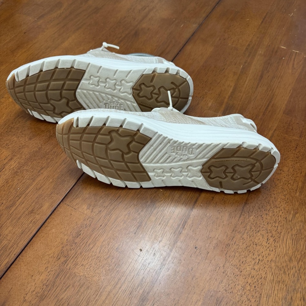 Hey Dude Slip On Shoes Womens Size 8 Beige Knit Comfort Lightweight Sneakers - Picture 6 of 6